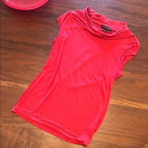 Banana Republic Red Fitted Cap Sleeve Blouse